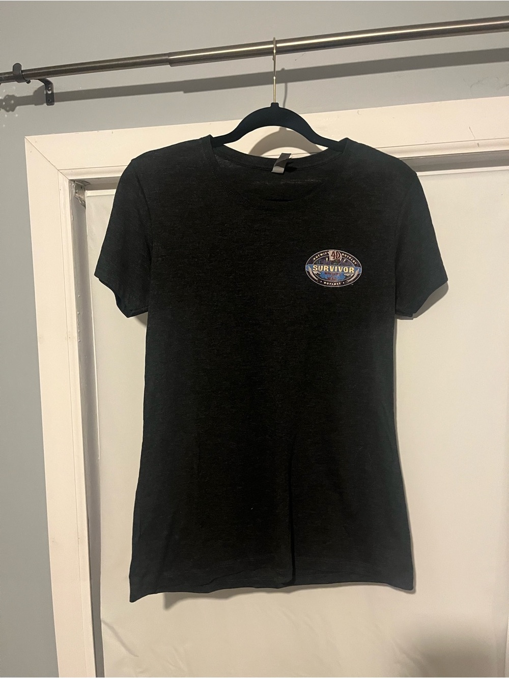 Next Level Apparel Gray Survivor 40 Logo Short Sleeve Tee winners at war